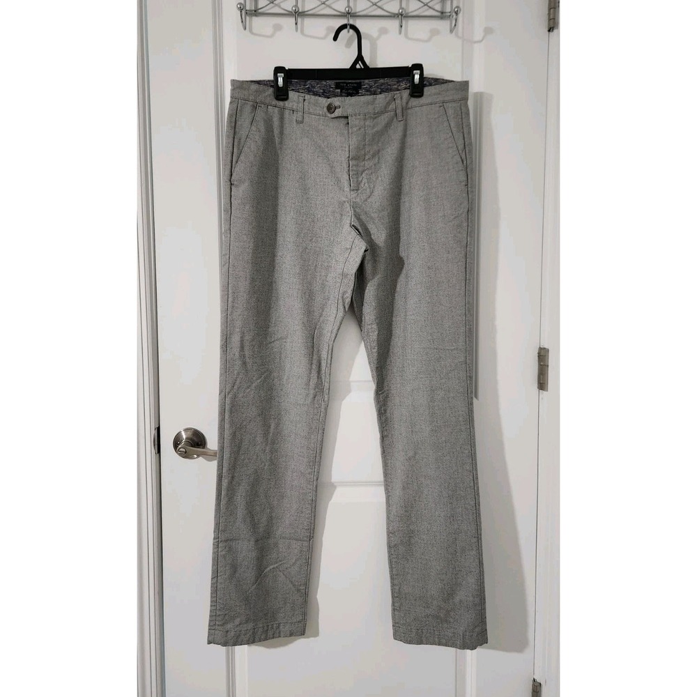 TED‎ BAKER Blue Grey Men's Slim Fit Trouser Pants Pockets Cotton Size 38×34